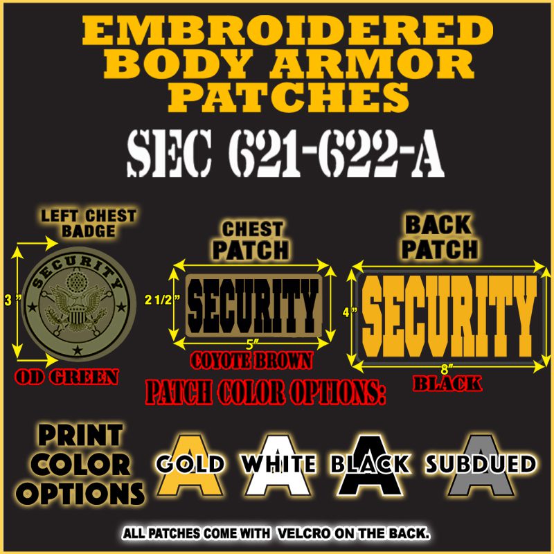 Security Patch Black & Yellow 1 1/4 X 4
